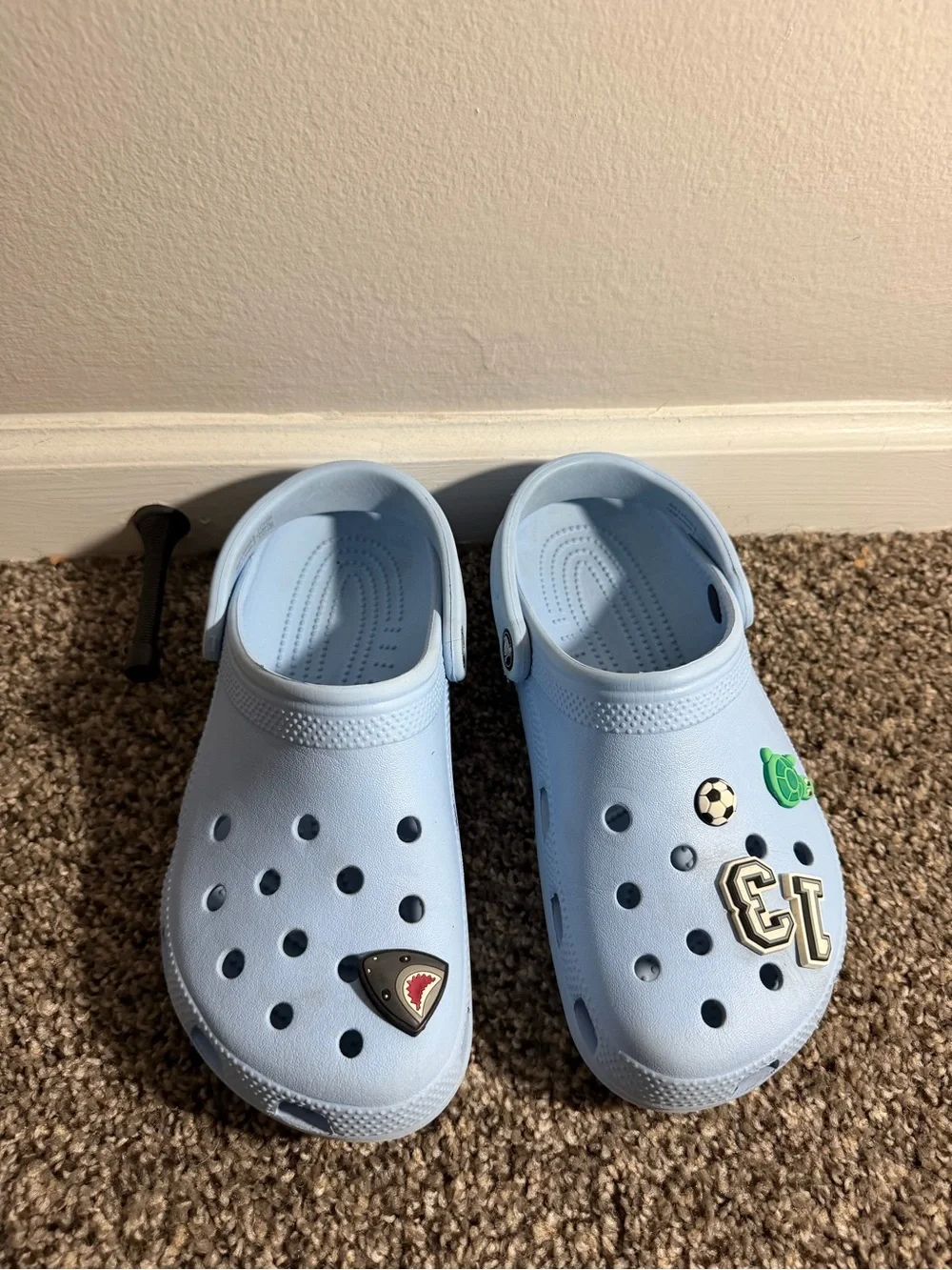 CROCS Light Blue Kids Clogs with Playful Charms